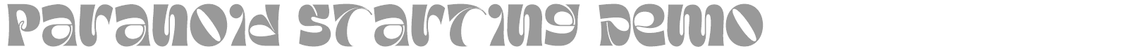 Paranoid Starting font preview